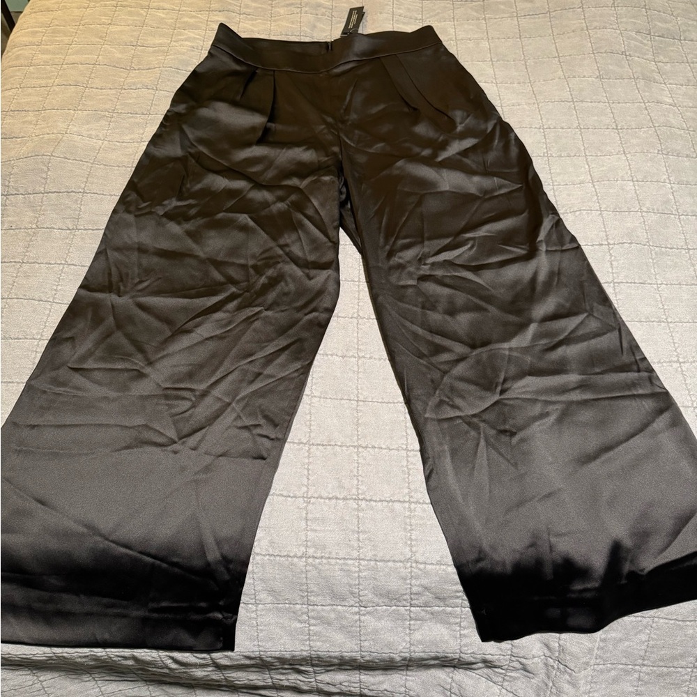 Banana Republic Wide Leg Cruise Pant Size 16 Black